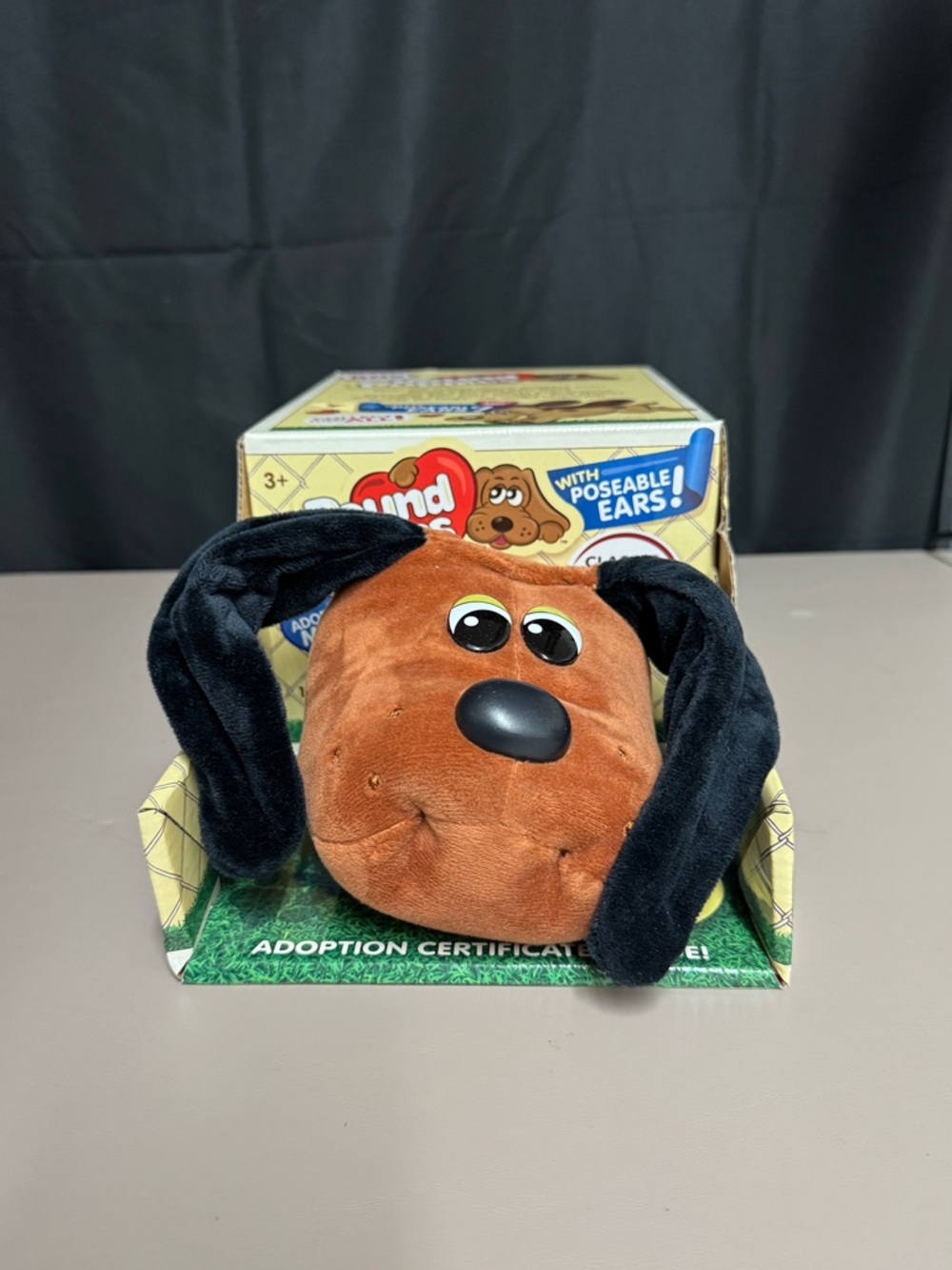 Pound Puppy Plush Brown & Black Puppy with Poseable Ears!